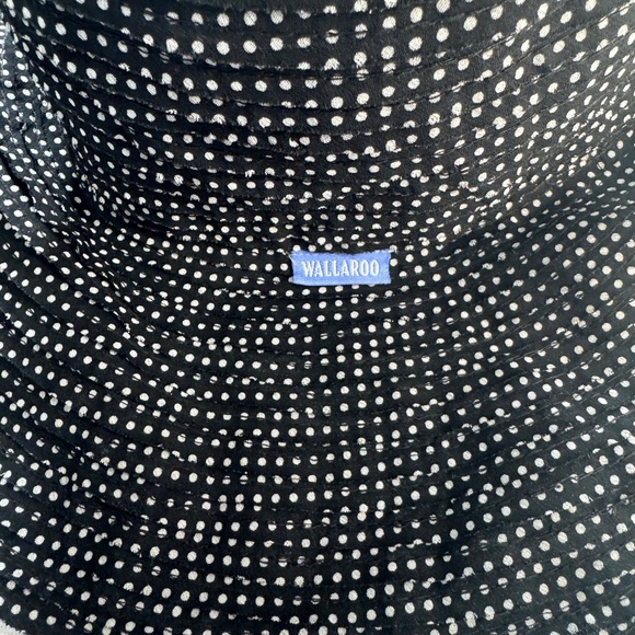 Wallaroo Scrunchie Black and White Women's Wide Brim Hat - Picture 8 of 9